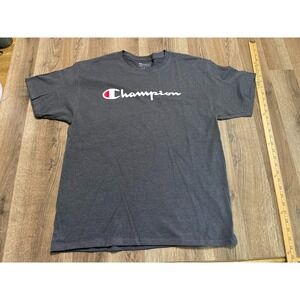 Champions Shirt, Men's Size Large, Gray, Logo, Graphic Print